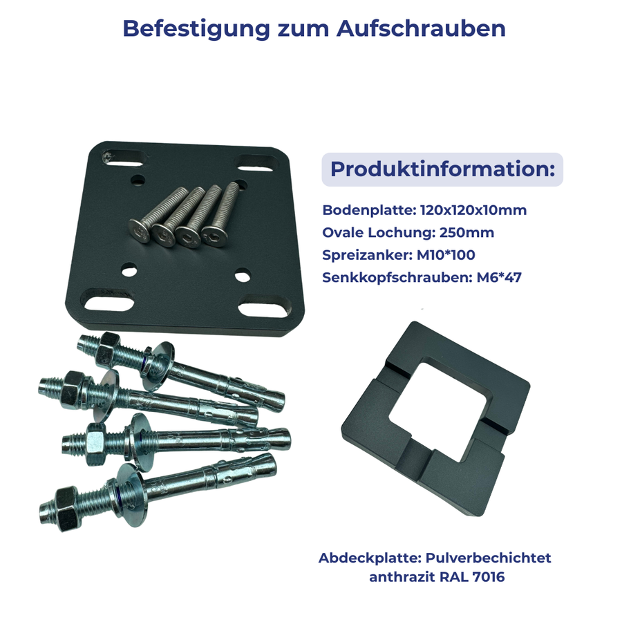 WPC Alupfosten zum Aufschrauben