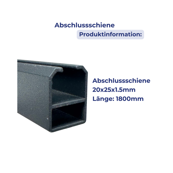 WPC Abschlussschiene Anthrazit RAL7016